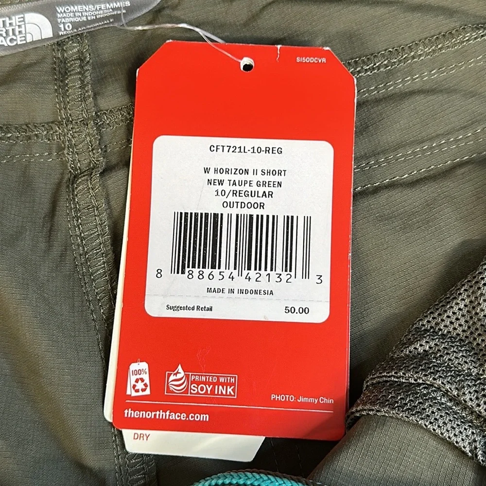 NWT The North Face W Horizon II Tekware Hiking Outdoors Women's Shorts Size 10
